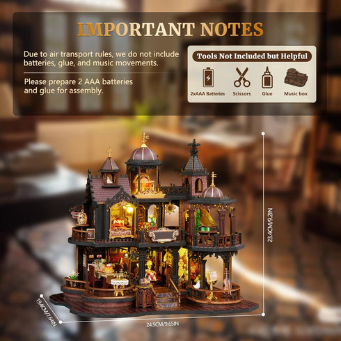 SUNNINO Miniature Dollhouse Kit, DIY Mini House Building Kits for Adults to Building with Furnitures Tiny House