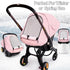 Coz(Pink) Waterproof Baby Car Seat Cover Compatible with Doona Car Seat and Stroller,Patented Windproof Car Seat Canopy