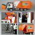 NOVAFUSION 4-7Orange Front Loader Arm Toy Garbage Truck with Auto Lift Function,Diecast Garbage Truck Metal