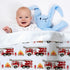 Fire Truck Fireman Baby Blanket, Super Soft Swaddle Cozy Receiving Blanket for Crib 40x30 in