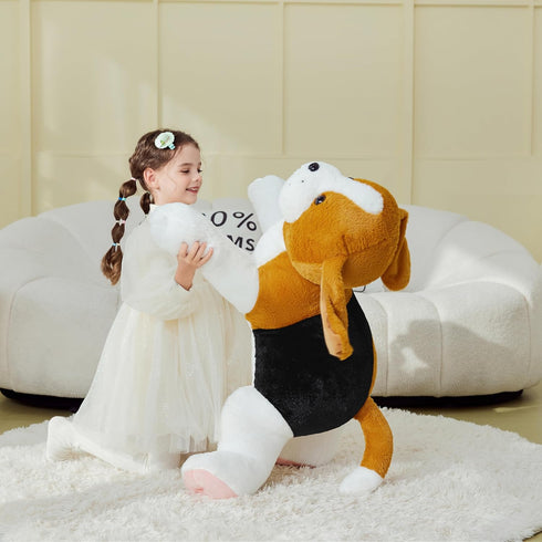 IKASA Giant Beagle Dog Stuffed Animal Plush Toy, 30" Jumbo Cute Fluffy Plushie Gifts for Kids Girls