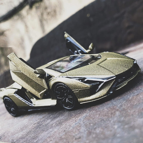 1/36 Scale Lamborghini Sián FKP37 Casting Car Model, Zinc Alloy Toy for Kids, Pull Back Vehicles Gift