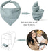 Konssy 10 Pack Muslin Baby Bibs, 100% Cotton Bandana Drool Bibs for Unisex Boys Girls