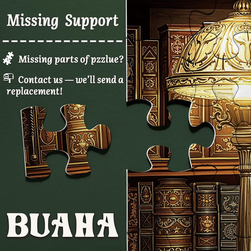 BUAHA 1000 Magic Books Train Puzzles for Adults Pieces Nature Pretty Library Art Fantasy Bookshelf Landscape Jigsaw