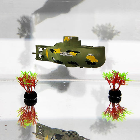 Tipmant Mini RC Submarine Remote Control Boat Ship Military Model Electronic Water Toy Diving for Fish Tank Water Tub