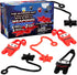 PICK A TOY 12 Pc. Ninja Toys Set - Stretchy Flying Ninjas & Colorful Throwing Stars Slingshots, Fun Birthday Party