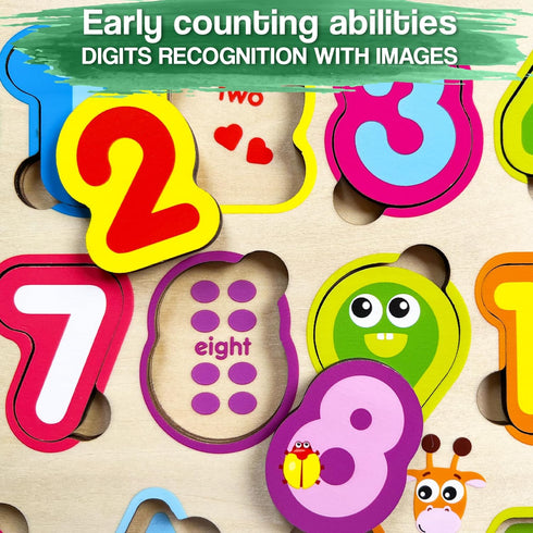 QUOKKA Wooden Puzzles for Toddlers 3-5, Alphabet Toddler Puzzles, Educational Toys for Boys and Girls