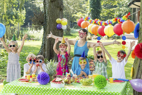 Ocean Line Luau Party Sunglasses - 9 Pairs Funny Hawaiian Glasses for Kids Party Favors