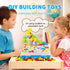 224 4-8, Set 2D/3D 5 6 7 8 9 10 PCS STEM Building Toys for Kids Ages Creative Mosaic Drill with Electric Drill