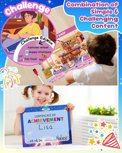 3-5, 3-5 4-8, Search and Find Activity Books for Kids Ages Car Airplane Travel Toys Games Activities for Toddler Kid