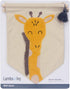 Giraffe-Themed Nursery Wall Art Banner - Yellow Canvas Decor