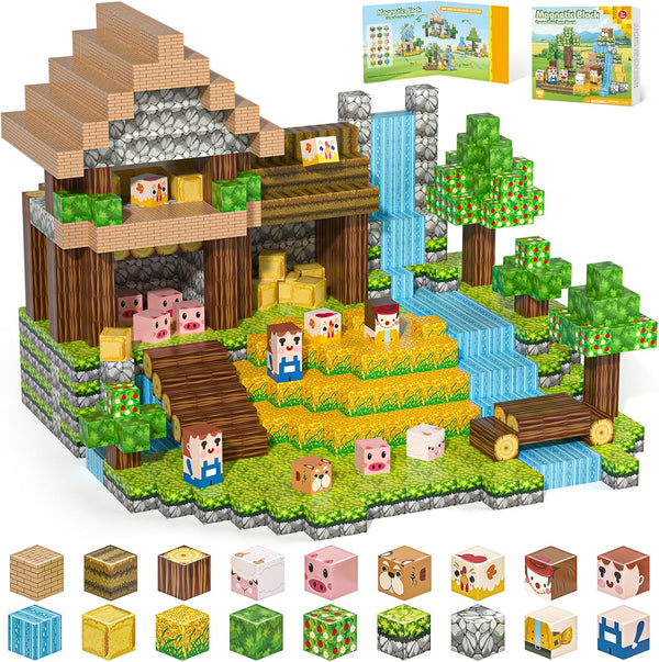 Magnetic Blocks, Magnetic Building Blocks 100pcs Gryxpox-STEM Toys for Kids Ages 3+,