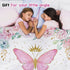 J&SBGFT 30"x40", Color18 Personalized Baby Girl Blanket, Customized Name Swaddle, Butterfly Receiving Blanket, Custom