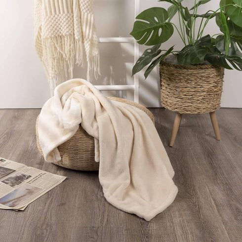 NANPIPER Baby Blankets, Super Soft Fleece Fuzzy Blanket for Toddler, Luxury Cozy Lightweight Microfiber, 30"x40", Beige