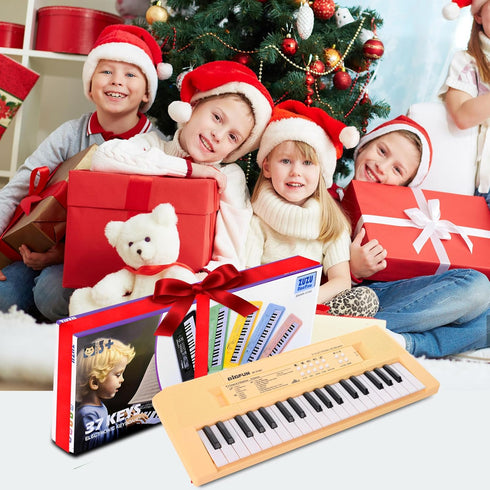 ZuzuBlooploo 37 3 4 5 6 Kids Piano Keyboard, Keys Portable Music Keyboard Early Learning Educational Electronic Music