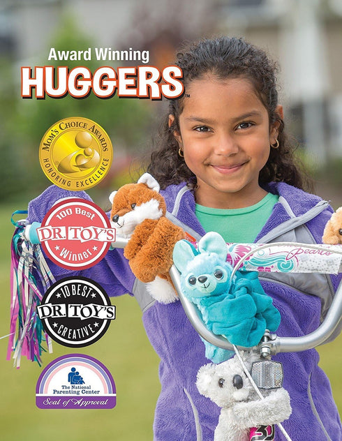 Wild Republic 8-Inch Huggers Triceratops Plush Toy, Slap Bracelet, Stuffed Animal, Kids Toys