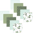 Hudson Baby Unisex Baby Flannel Washcloths, Eucalyptus 10Pk, One Size