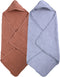 Cottonsong Newborn Hooded Towels 2-Pack, 100% Cotton Plain Weave Muslin Baby Bath Towels,