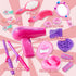 JOYIN 17Pcs Girls Beauty Salon Set, Pretend Play Doll Hair Stylist Toy Kit with Accessories