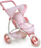 Badger Basket Toy Doll Folding Three Wheel Stroller for 22 inch Dolls - Pink/Gingham
