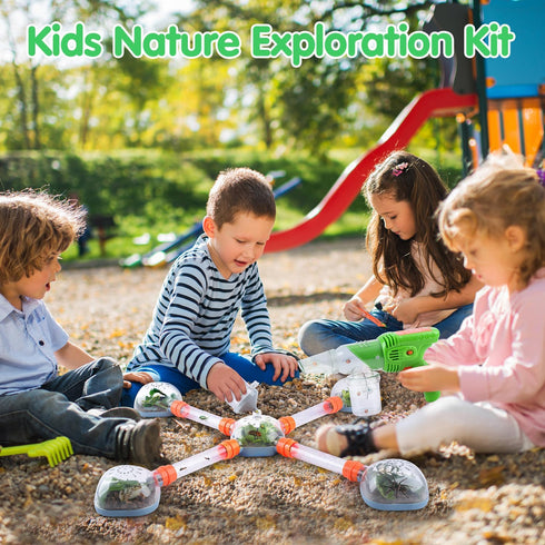 Bug Catcher Kit for Kids - Outdoor Explorer Toys with Vacuum Catcher Gun, Habitat, and Observation Cup for Ages 4-8