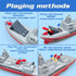Playset, 12 3 3 3 4 5 6 Aircraft Carrier Toy Military Toys, Launch Battleship Toy with Pcs Green Army Men, Small Yets