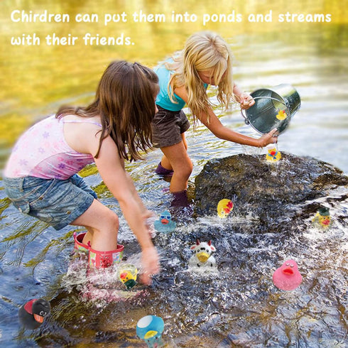 30 Pack 2.3 Inch (30 WQTHE Rubber Duck for Jeeps Ducking - Bulk Floater Duck for Kids - Baby Bath Toy Assortment