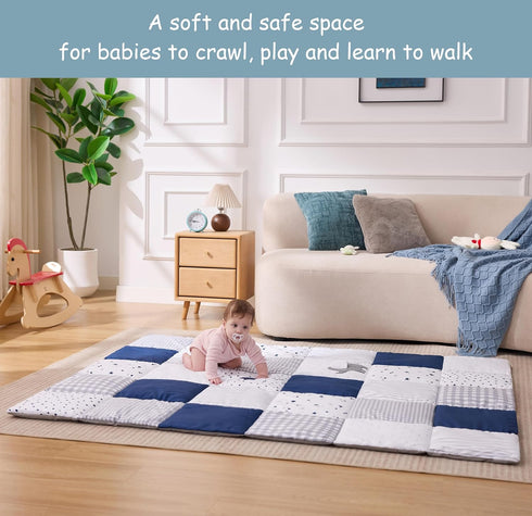 59 x71 UTEX Baby Play Mat for Floor, Playpen Mat, Thick Cushioned Play Mat for Baby and Infants, Non-Slip & Machine