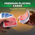 Set 4 24 Cribbage Board Game with Storage Wooden Track Cribbage Board for Players with Metal Pegs & Playing Cards