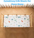 Girls,52x28x8, 2 Pack, SDY Jersey Dinosaur Crib Sheets for Baby Boys and Cute Kawaii Standard Oval/Retangle Fitted Crib