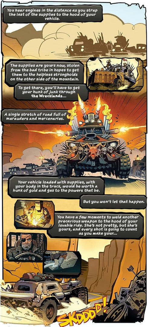 Wreckland Run - Solo Hero Series, Renegade Games, Ages 10+, 1 Player Solo Campaign Game, 30-45 Min