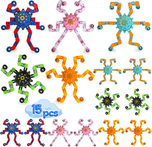 Sqlhrke 15 Pcs Fidget Spinner Toys Party Favors Gifts Prizes for Kids Adults