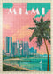 MyPuzzle Miami, FL: Vintage Poster South Beach - Premium 500 Piece Jigsaw Puzzle for Adults