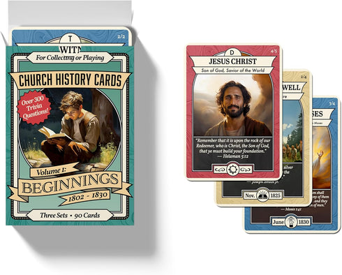 Latter-Day Saints Volume I: Beginnings - 90 Cards with 300 Trivia Questions for 1-4 Players
