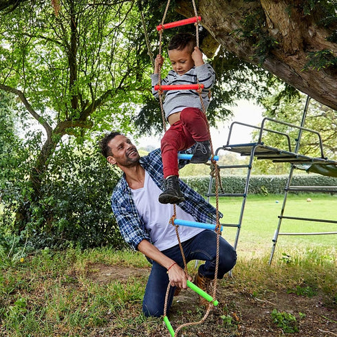 TOPNEW 6.6 Ft Climbing Rope Ladder for Kids - Hanging Rope Ladder for Indoor Play Set and Outdoor Tree House
