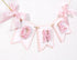 LINLULU 1st 1st Flower Birthday High Chair Banner - Pink and Gold One Birthday Banner, Princess Bday Decoration, Rose