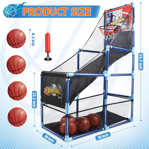 OCHIDO Arcade Basketball Game Set for Kids 3-10 Years Old, Indoor/Outdoor Sport Play, Ideal Gift for Ages 3-5, 6-8,