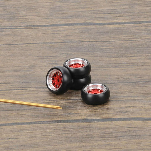 RCAWD RC Rims and Tires for 1/28 Wltoys Kyosho Mini-Z, Mini-Q, Mini-D, K969 K989 P929 Drift Rally Upgrades