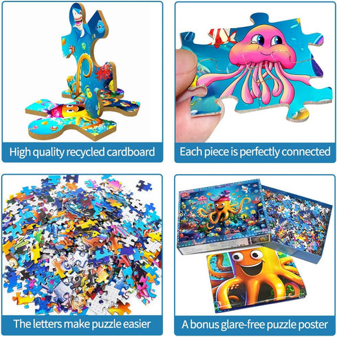 Beautiful Colorful Ocean 1000 Piece Jigsaw Puzzle for Adults, Challenging Puzzle for Relaxation