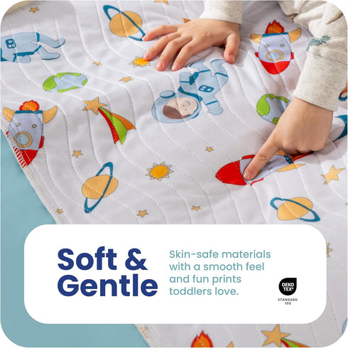 34x36 IMPROVIA Pee Pads for Kids - Bed wetting Pads for Kids Potty Training Bed mats for Toddlers Waterproof Reuseable