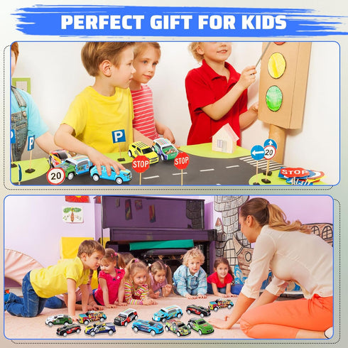 Jenaai 200 Pcs Mini Pull Back Cars, Bulk Toy Cars for Boys and Girls, Christmas Party Favor Gift