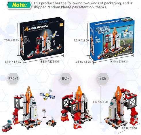 Space Exploration Shuttle Toys, 12-in-1 STEM Aerospace Building Kit for Boys 6-12 Years Old, 566 PCS