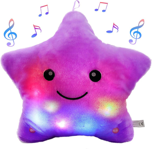 BSTAOFY 13 LED Musical Twinkle Star Glow Lullaby Nightlight Stuffed Animals Light