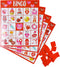 Iconikal Valentine's Day 32 Player Bingo Game Set Classroom Group Activity Fun