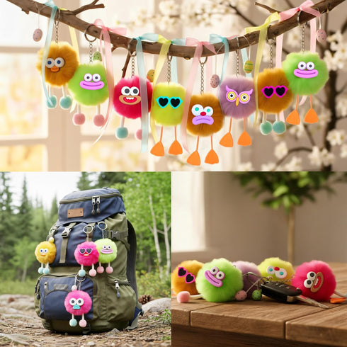 Holydeck 24 Pcs Cute Plush Keychains Toys Keychain Decoration Stuffed Toy Bulk Great for Kids Boys Girls Party Favors