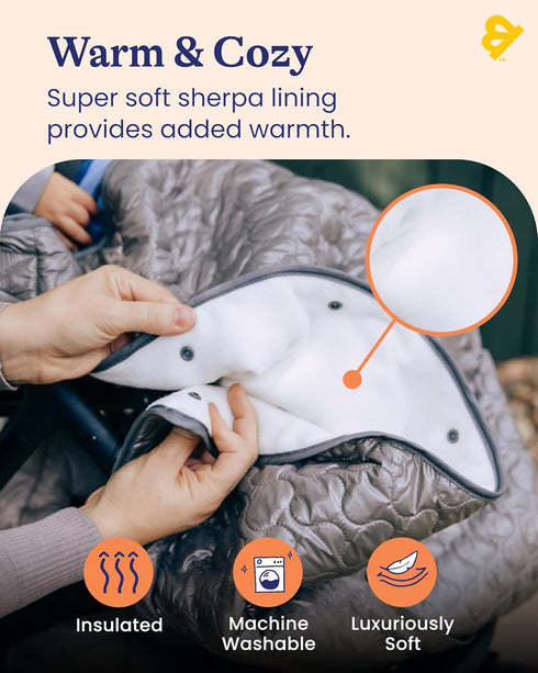Packable Goldbug Baby Blanket for Strollers & Car Seats - Weather-Resistant Shell - Warm Fleece Lined