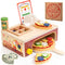 Wooden Pizza Toy - Montessori Pretend Play Food for Ages 3+, Educational