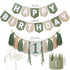 1st DCJHFJ Wild One High Chair Banner Felt Green Happy Birthday Banner Pre-Strung Birthday Party Decorations