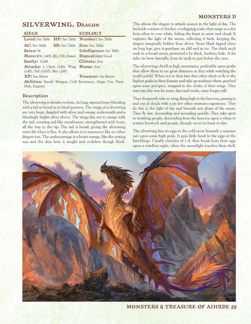 After Winter Dark: Monsters & Treasure of Aihrde - Hardcover RPG Book by Troll Lord Games