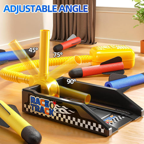 NIPLOOOW 2 6 3 4 5 6 7 8 Rocket Toy Car Launcher, Race Car and Foam Rockets, Outdoor Outside Backyard Toys for Boys
